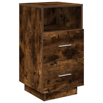 vidaXL Bedside Cabinets 2 pcs with 2 Drawers Smoked Oak 36x36x68 cm