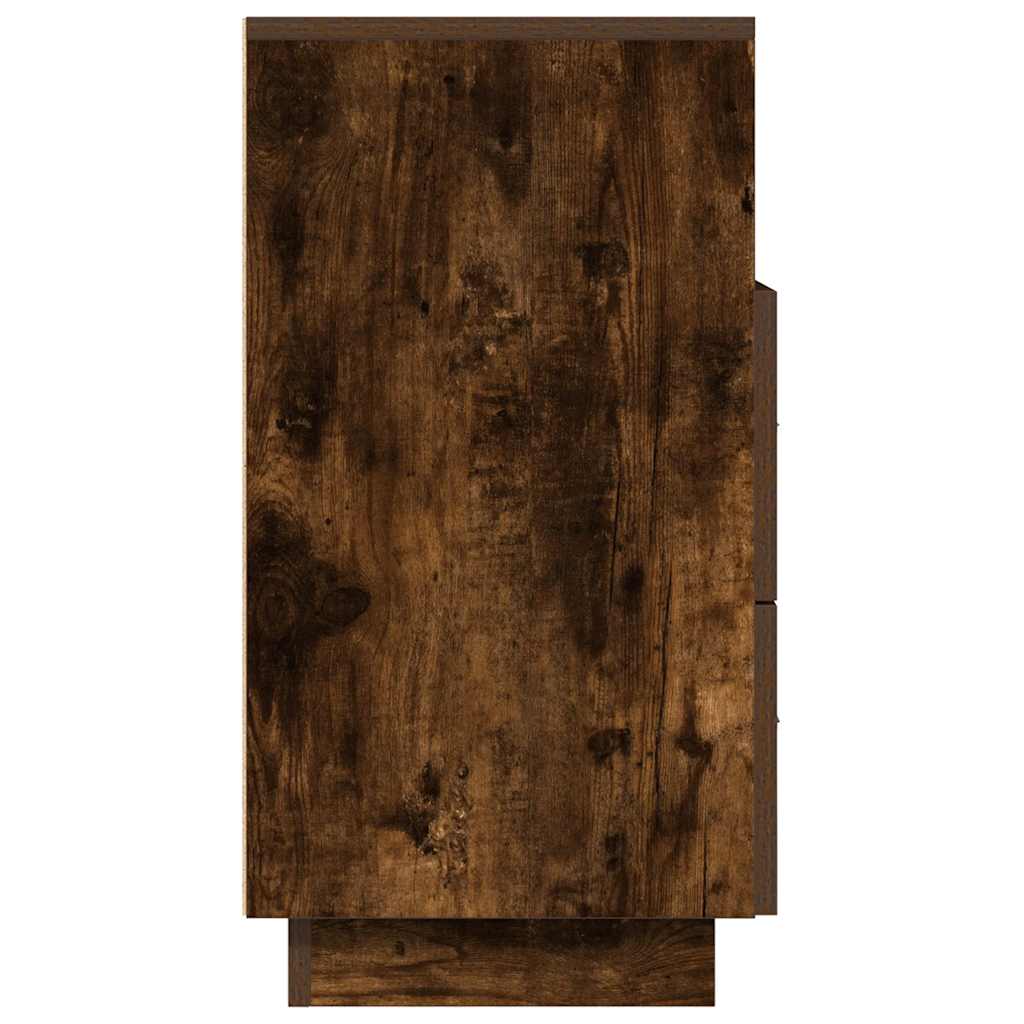 vidaXL Bedside Cabinets 2 pcs with 2 Drawers Smoked Oak 36x36x68 cm