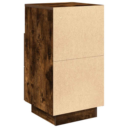 vidaXL Bedside Cabinets 2 pcs with 2 Drawers Smoked Oak 36x36x68 cm