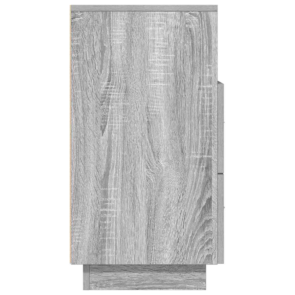 vidaXL Bedside Cabinet with 2 Drawers Grey Sonoma 36x36x68 cm