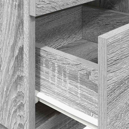 vidaXL Bedside Cabinet with 2 Drawers Grey Sonoma 36x36x68 cm