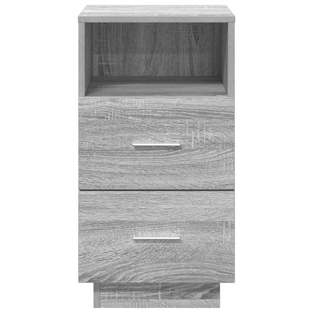vidaXL Bedside Cabinets 2 pcs with 2 Drawers Grey Sonoma 36x36x68 cm