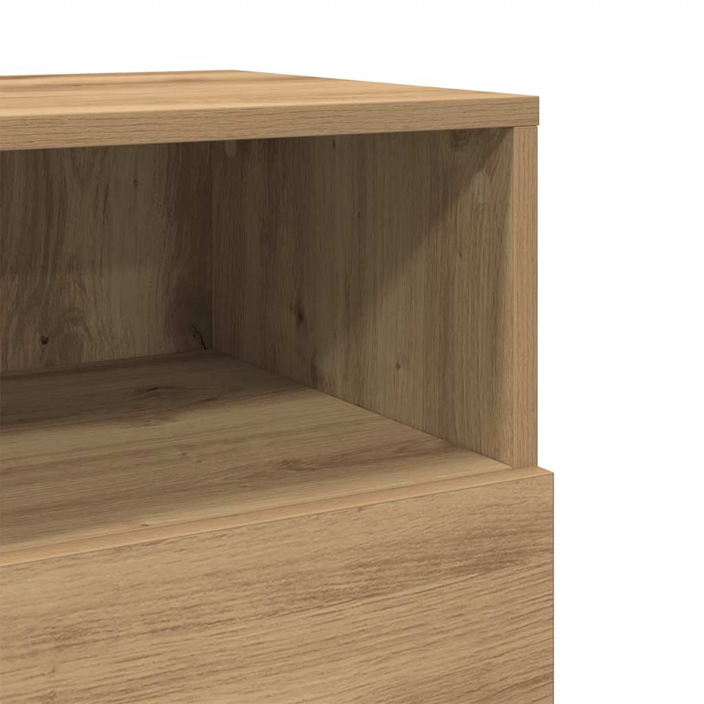 vidaXL Bedside Cabinets 2 pcs with 2 Drawers Artisan Oak 36x36x68 cm
