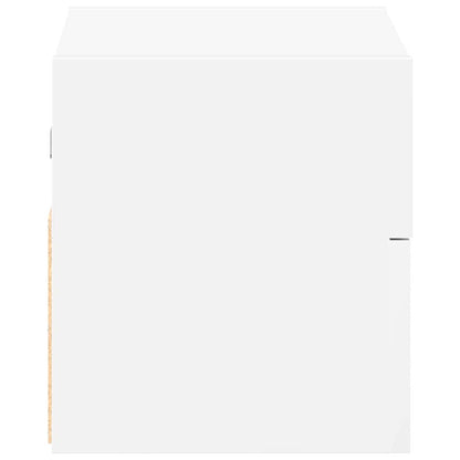 vidaXL Wall-mounted Bedside Cabinet White 45x26x28.5 cm