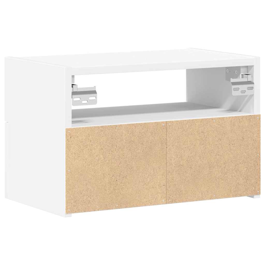 vidaXL Wall-mounted Bedside Cabinet White 45x26x28.5 cm