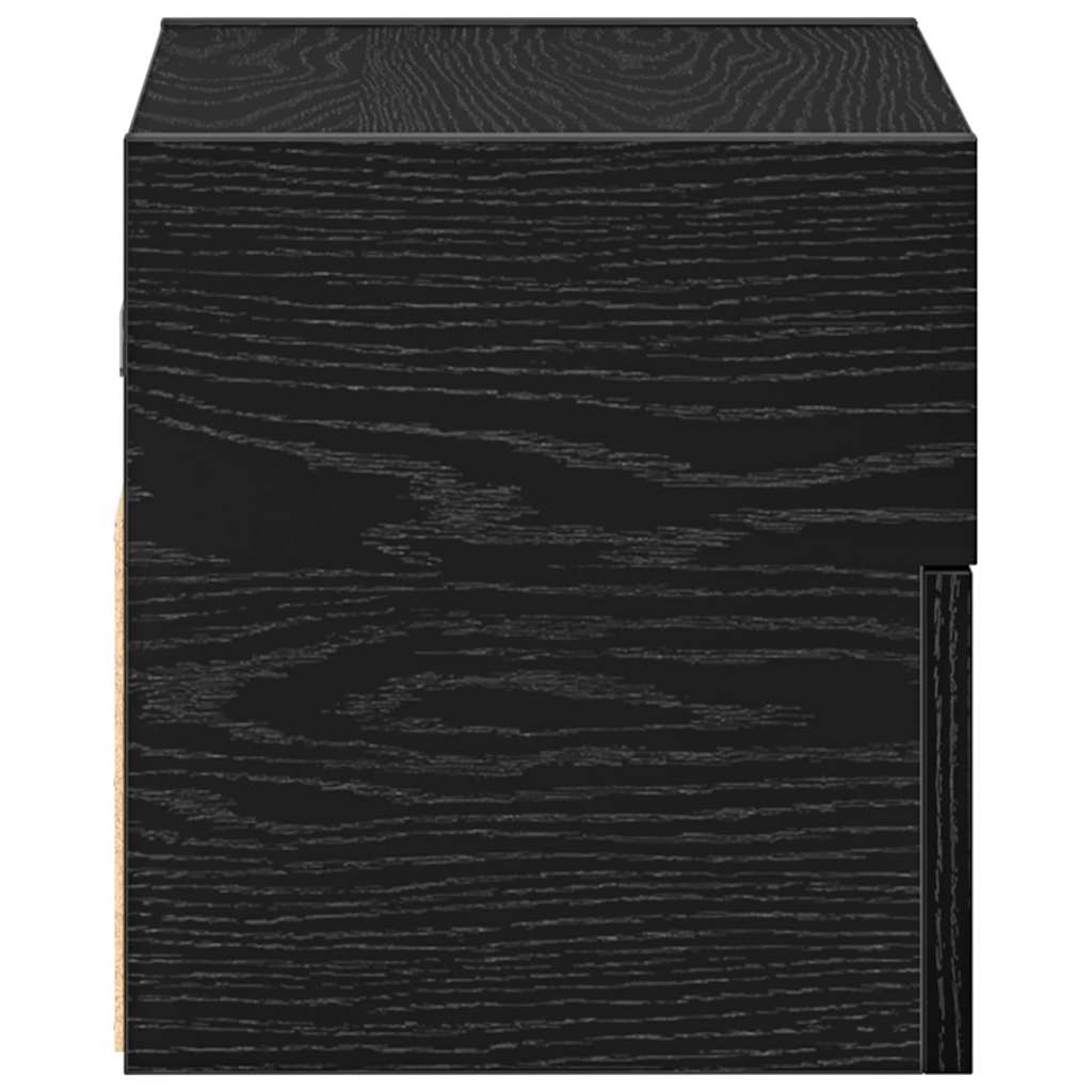 vidaXL Wall-mounted Bedside Cabinet Black 45x26x28.5 cm