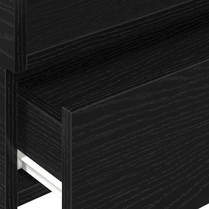 vidaXL Wall-mounted Bedside Cabinet Black 45x26x28.5 cm