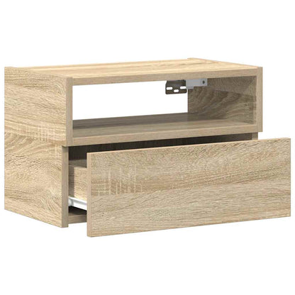 vidaXL Wall-mounted Bedside Cabinet Sonoma Oak 45x26x28.5 cm