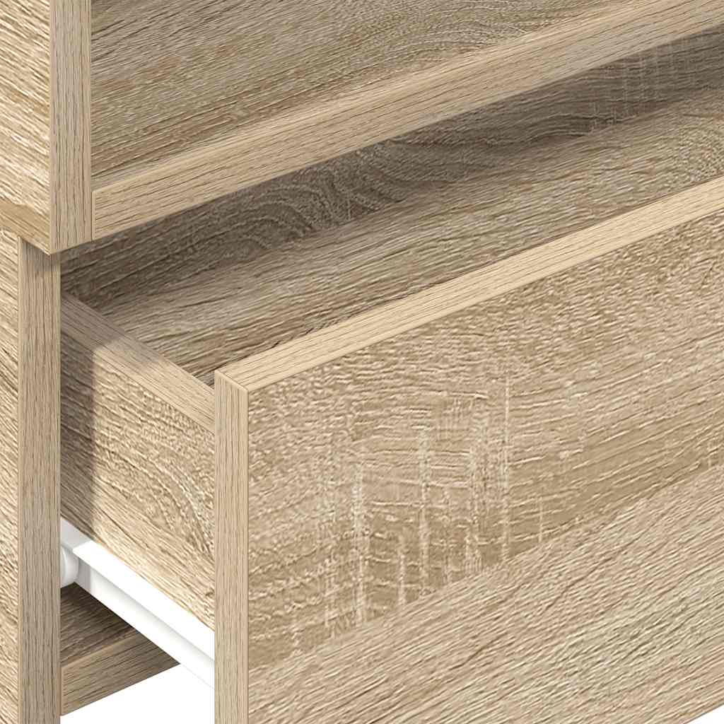 vidaXL Wall-mounted Bedside Cabinet Sonoma Oak 45x26x28.5 cm