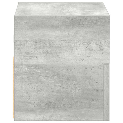 vidaXL Wall-mounted Bedside Cabinet Concrete Grey 45x26x28.5 cm
