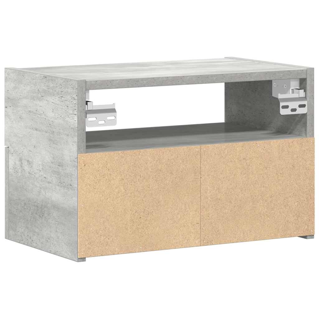 vidaXL Wall-mounted Bedside Cabinet Concrete Grey 45x26x28.5 cm