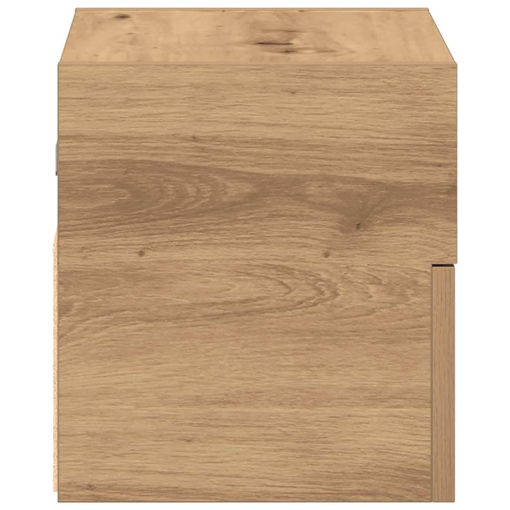 vidaXL Wall-mounted Bedside Cabinet Artisan Oak 45x26x28.5 cm