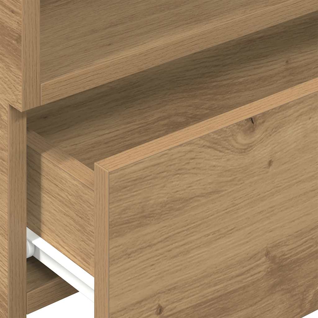 vidaXL Wall-mounted Bedside Cabinet Artisan Oak 45x26x28.5 cm