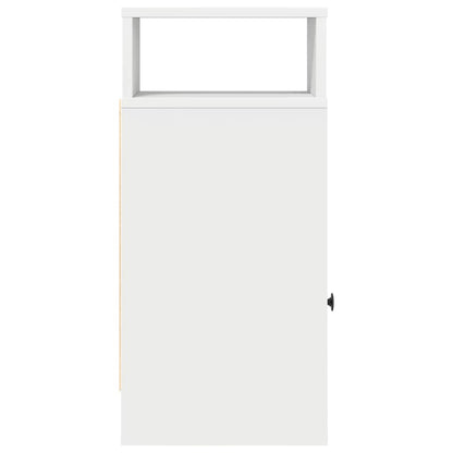 vidaXL Bedside Cabinet with Drawer White 25x31x66 cm