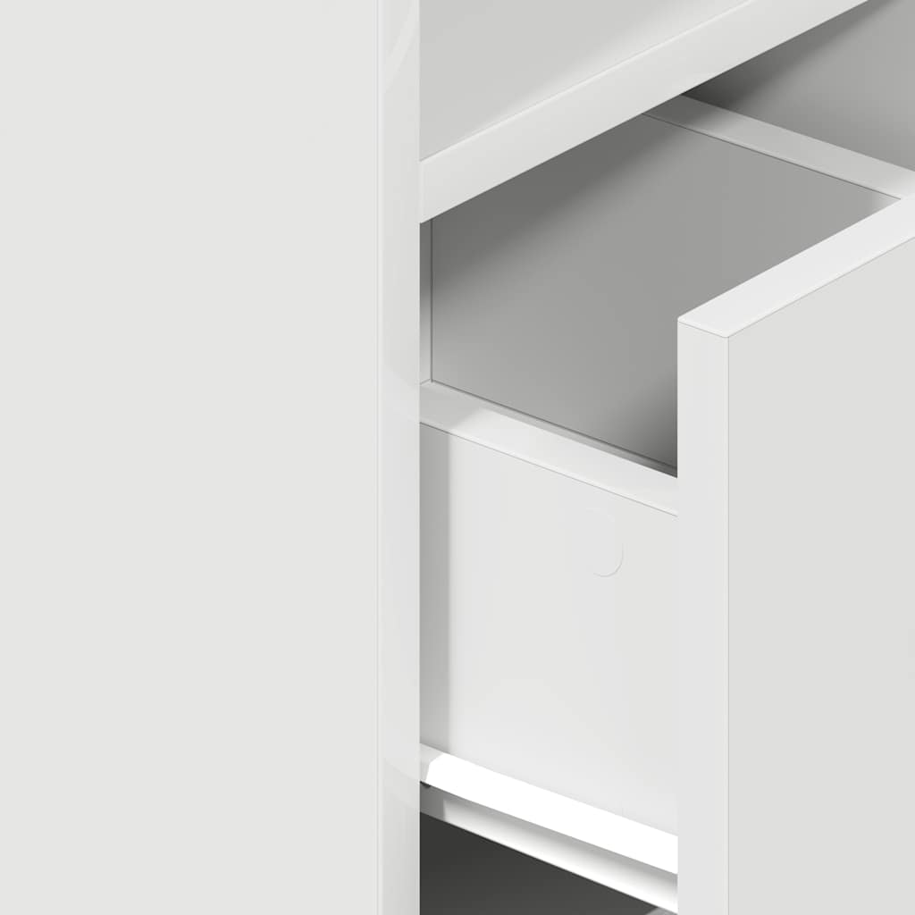 vidaXL Bedside Cabinet with Drawer White 25x31x66 cm