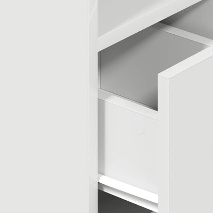 vidaXL Bedside Cabinet with Drawer White 25x31x66 cm