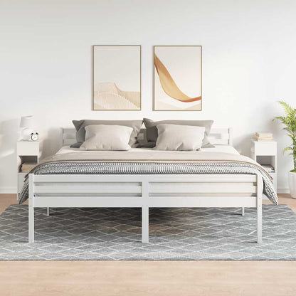 vidaXL Bedside Cabinets 2 pcs with Drawer White 25x31x66 cm