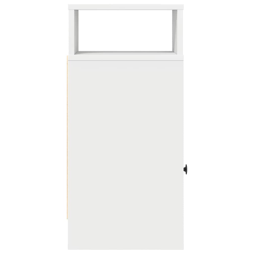 vidaXL Bedside Cabinets 2 pcs with Drawer White 25x31x66 cm