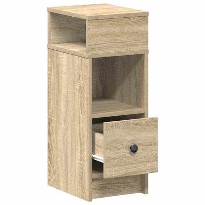 vidaXL Bedside Cabinet with Drawer Sonoma Oak 25x31x66 cm
