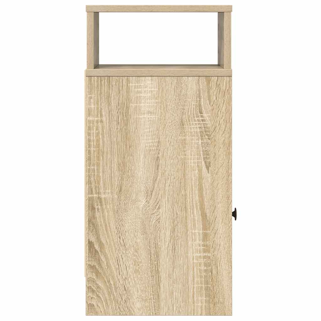 vidaXL Bedside Cabinets 2 pcs with Drawer Sonoma Oak 25x31x66 cm
