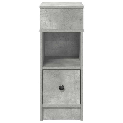 vidaXL Bedside Cabinet with Drawer Concrete Grey 25x31x66 cm