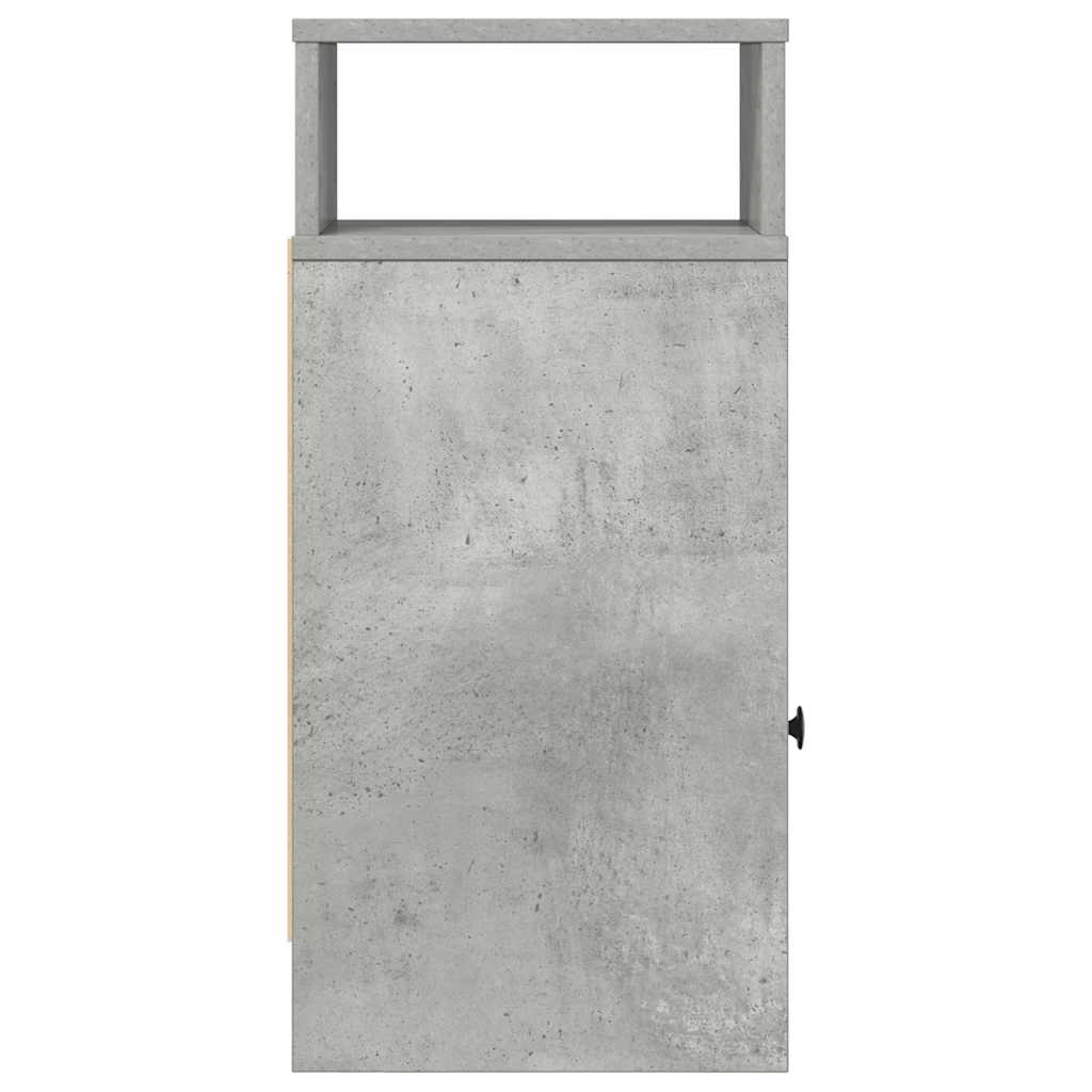 vidaXL Bedside Cabinet with Drawer Concrete Grey 25x31x66 cm