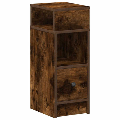 vidaXL Bedside Cabinets 2 pcs with Drawer Smoked Oak 25x31x66 cm