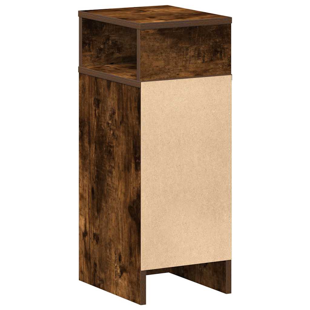 vidaXL Bedside Cabinets 2 pcs with Drawer Smoked Oak 25x31x66 cm