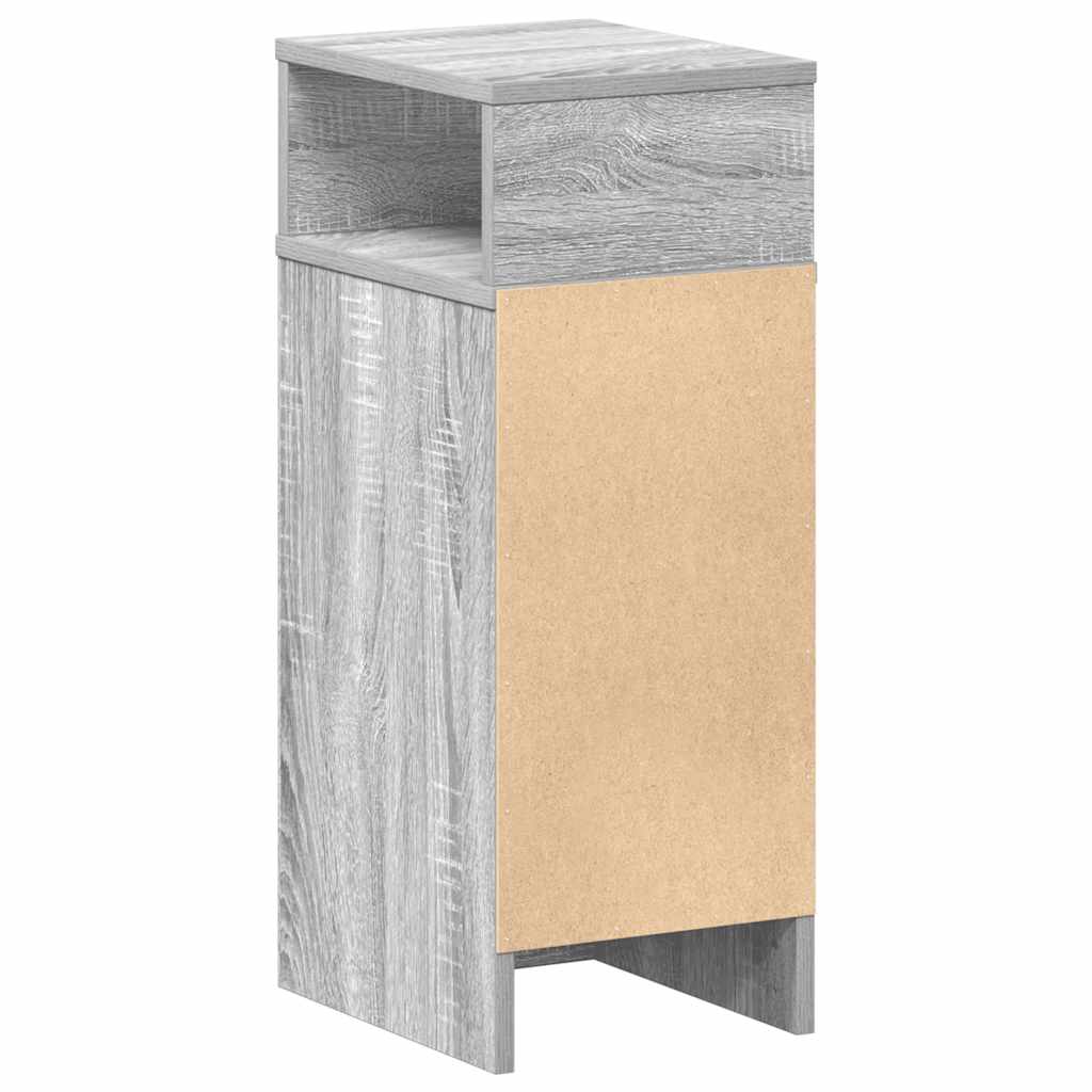 vidaXL Bedside Cabinet with Drawer Grey Sonoma 25x31x66 cm