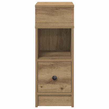 vidaXL Bedside Cabinets 2 pcs with Drawer Artisan Oak 25x31x66 cm