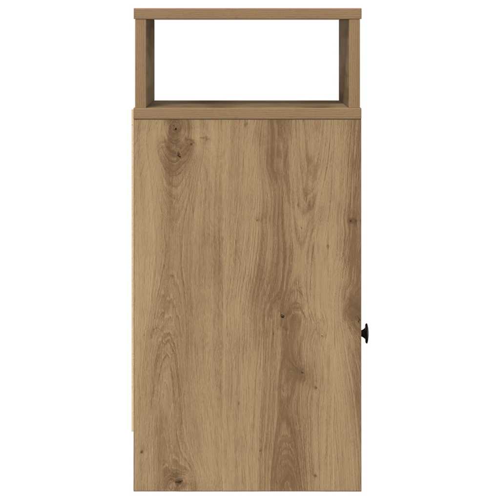 vidaXL Bedside Cabinets 2 pcs with Drawer Artisan Oak 25x31x66 cm