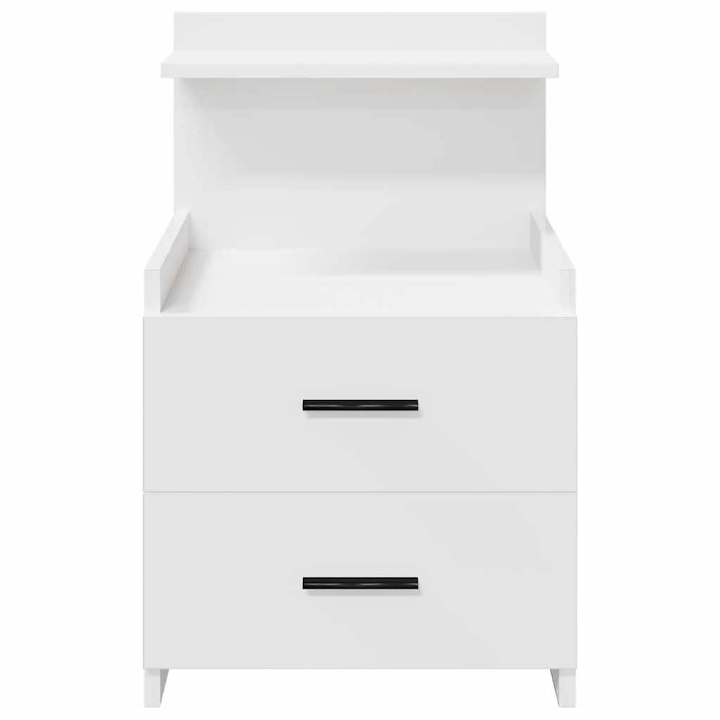 vidaXL Bedside Cabinet with 2 Drawers White 40x36.5x62 cm