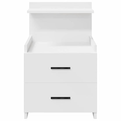 vidaXL Bedside Cabinet with 2 Drawers White 40x36.5x62 cm