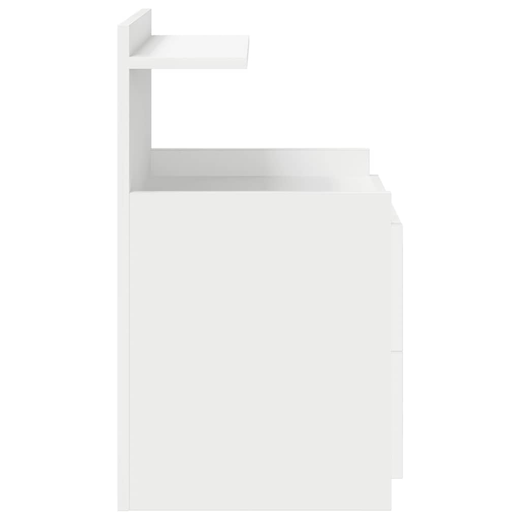 vidaXL Bedside Cabinets 2 pcs with 2 Drawers White 40x36.5x62 cm