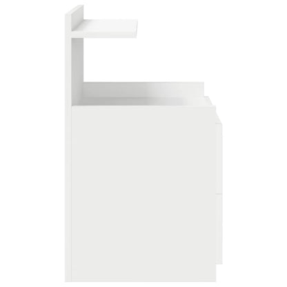 vidaXL Bedside Cabinets 2 pcs with 2 Drawers White 40x36.5x62 cm