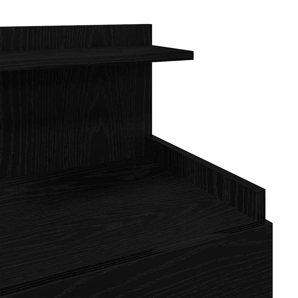 vidaXL Bedside Cabinet with 2 Drawers Black 40x36.5x62 cm