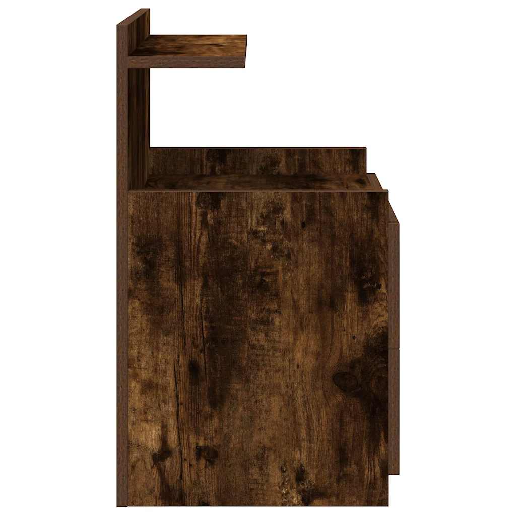 vidaXL Bedside Cabinets 2 pcs with 2 Drawers Smoked Oak 40x36.5x62 cm