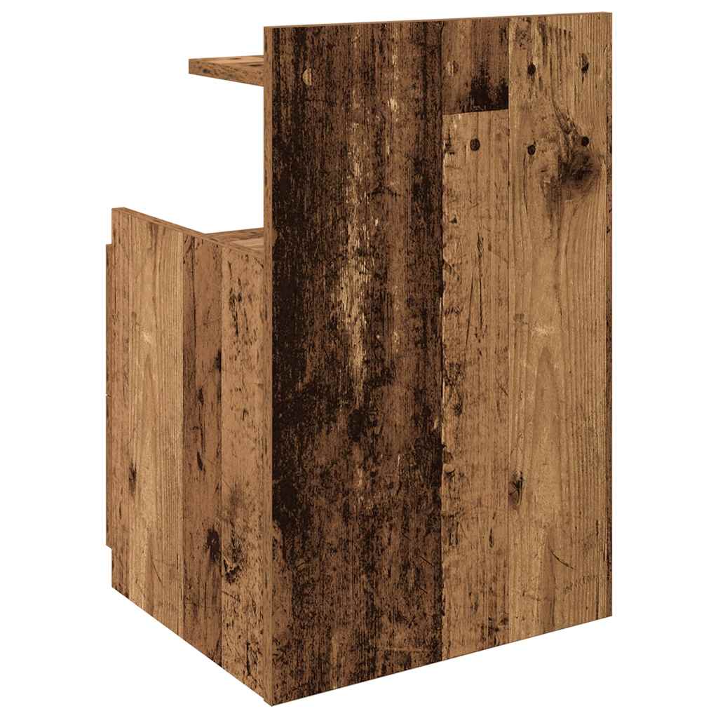 vidaXL Bedside Cabinets 2 pcs with 2 Drawers Old Wood 40x36.5x62 cm