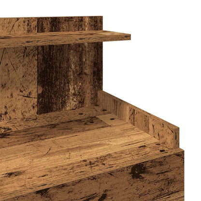 vidaXL Bedside Cabinets 2 pcs with 2 Drawers Old Wood 40x36.5x62 cm