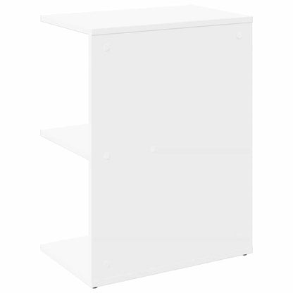 vidaXL Bedside Table White 46.5x29x61 cm Engineered Wood
