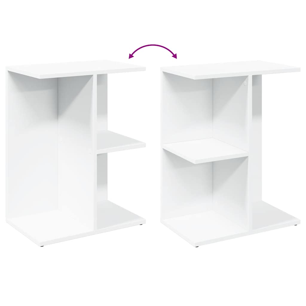 vidaXL Bedside Table White 46.5x29x61 cm Engineered Wood