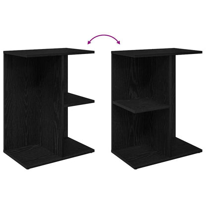 vidaXL Bedside Tables 2 pcs Black Oak 46.5x29x61 cm Engineered Wood