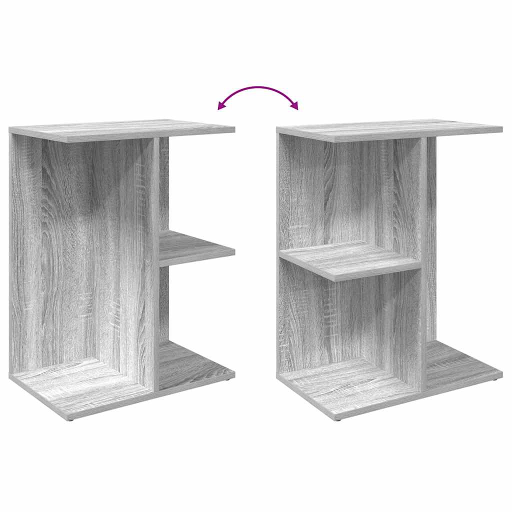 vidaXL Bedside Table Grey Sonoma 46.5x29x61 cm Engineered Wood