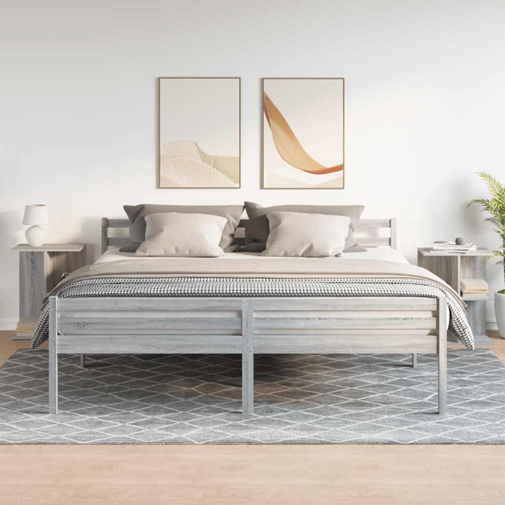 vidaXL Bedside Tables 2 pcs Grey Sonoma 46.5x29x61 cm Engineered Wood