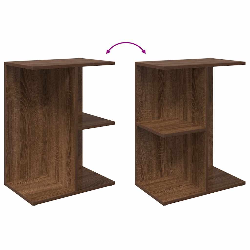 vidaXL Bedside Table Brown Oak 46.5x29x61 cm Engineered Wood