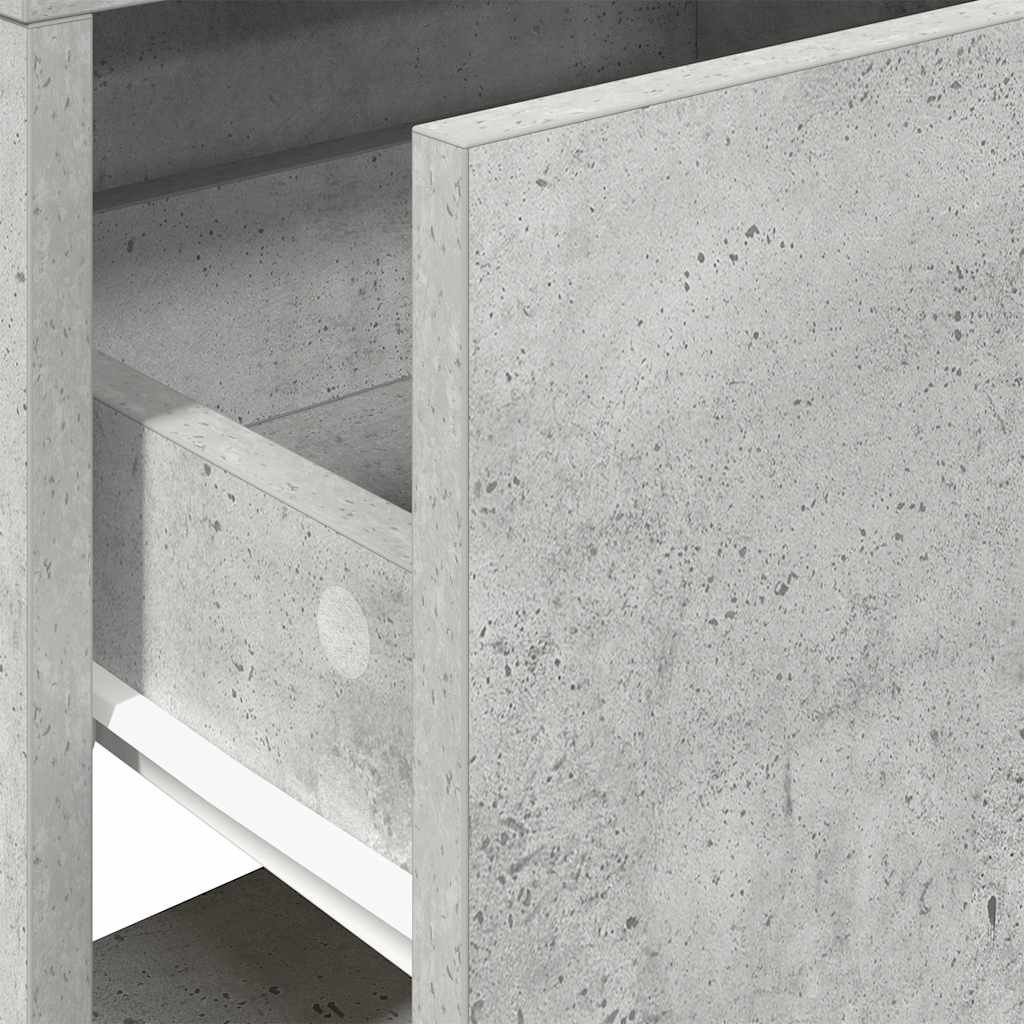 vidaXL Bedside Cabinet with Drawer Concrete Grey 51x31x47 cm