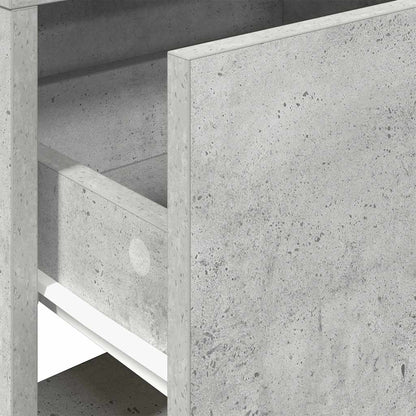 vidaXL Bedside Cabinet with Drawer Concrete Grey 51x31x47 cm
