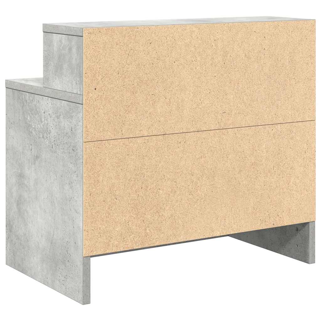 vidaXL Bedside Cabinets with Drawer 2 pcs Concrete Grey 51x31x47 cm