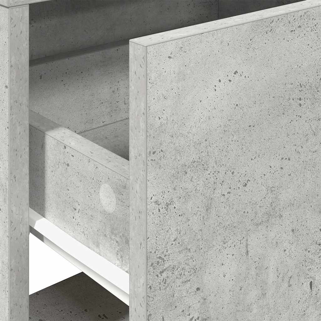 vidaXL Bedside Cabinets with Drawer 2 pcs Concrete Grey 51x31x47 cm