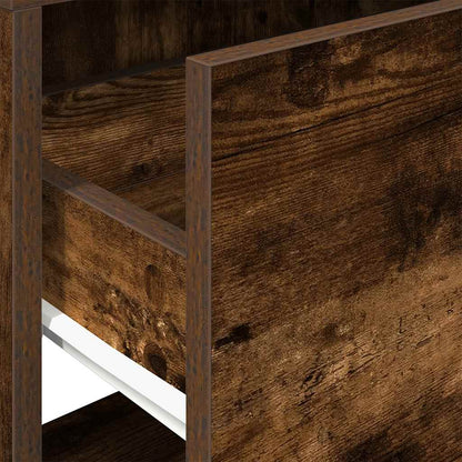vidaXL Bedside Cabinet with Drawer Smoked Oak 51x31x47 cm
